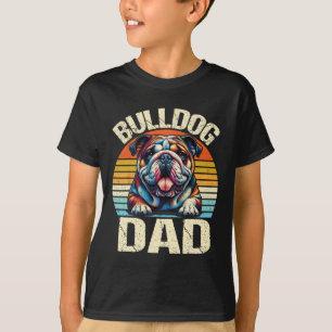 Camiseta Bulldog de la época Papá Amantes del Perro Papá Pa