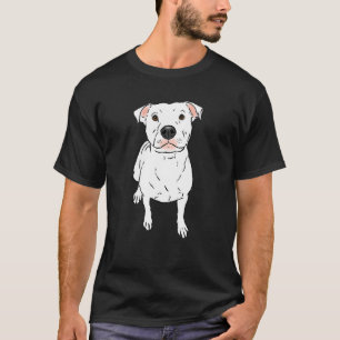 Camiseta Bulldog de la mina de toro blanco Pittie