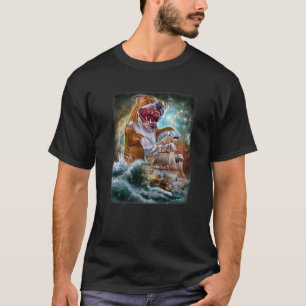 Camiseta Bulldog De Monstruo Cuando Kraken Ataca Un Barco D