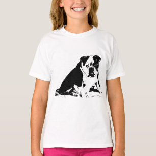 Camiseta Bulldog de ojos laterales, calle negrita