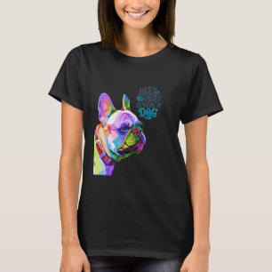 Camiseta Bulldog de perro Mamá Papá Pop Art Divertido