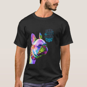 Camiseta Bulldog de perro Mamá Papá Pop Art Divertido