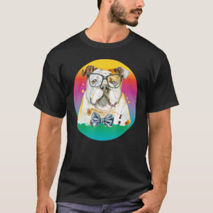 Camiseta Bulldog de perro Mujeres coloridas hombres de Bull