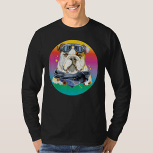 Camiseta Bulldog de perro Mujeres coloridas hombres de Bull