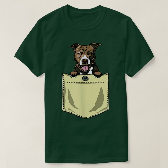 Camiseta Bulldog De Pit En El Cachorro De Pocket Pitbull  (Diseño del anverso)