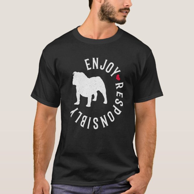 Camiseta Bulldog de presupuesto de bulldog (Anverso)
