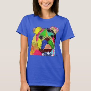 Camiseta Bulldog de trabajo en mosaico
