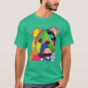 Camiseta Bulldog de trabajo en mosaico