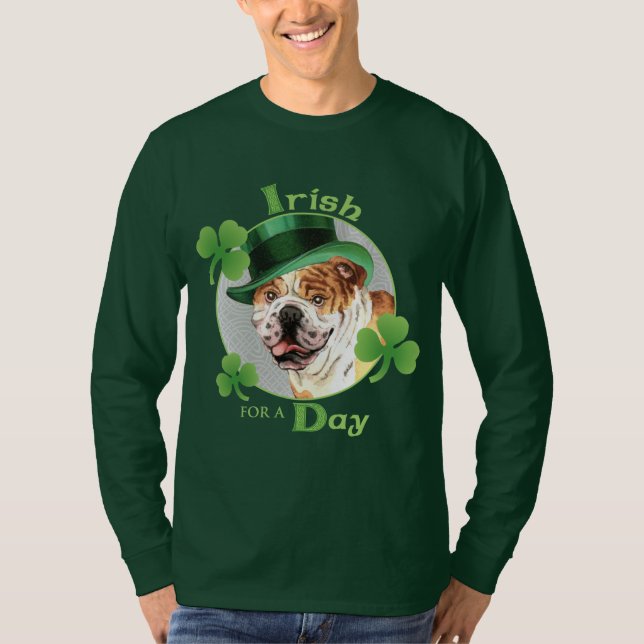 Camiseta Bulldog del día de St Patrick (Anverso)