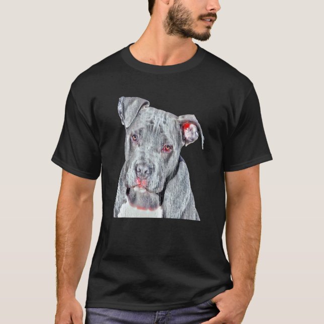 Camiseta Bulldog del filtro fotográfico de retrato de perro (Anverso)