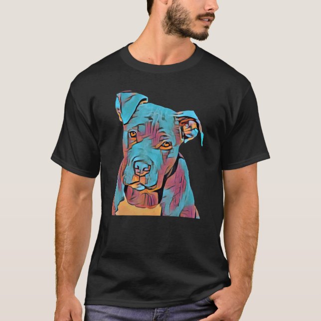 Camiseta Bulldog del filtro fotográfico de retrato de perro (Anverso)