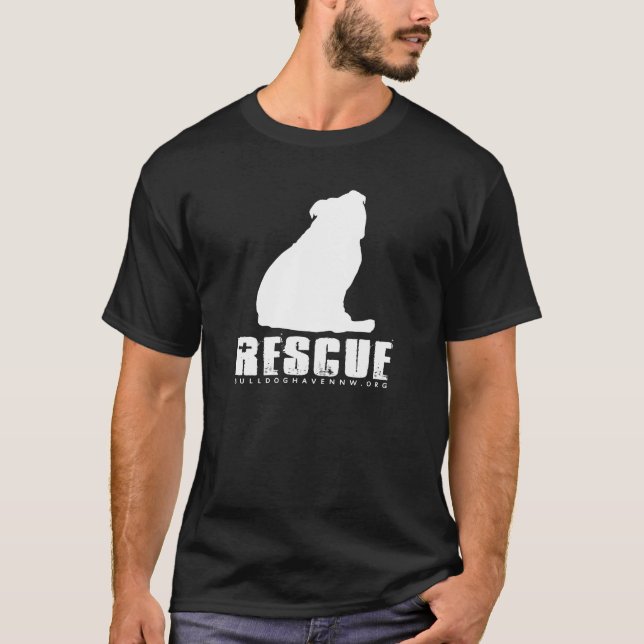 Camiseta BULLDOG del RESCATE (por el asilo nanovatio del (Anverso)