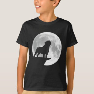 Camiseta Bulldog divertido llorando luna llena Halloween