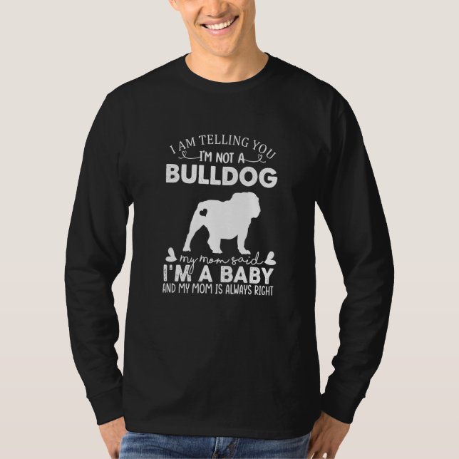 Camiseta Bulldog Dog  For Women Mom Mama Baby Dog (Anverso)