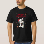 Camiseta Bulldog Dogs Merry Christmas Winter Animals<br><div class="desc">The bulldog dog to softness with fairy lights. Funny animals with gifts and snow to the holidays. Also funny for Christmas in July. Bulldogs are sweet animals and perfect for Christmas</div>