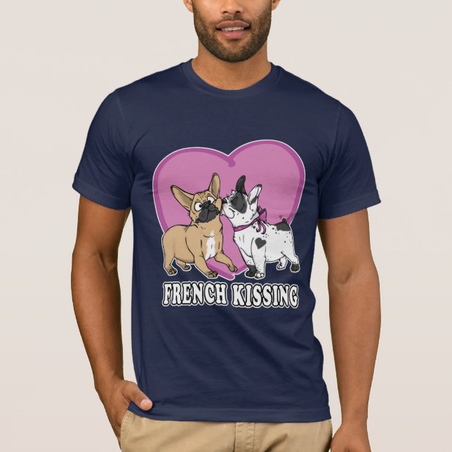 Camiseta (Bulldog) el besarse francés (Anverso)