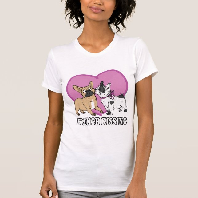 Camiseta (Bulldog) el besarse francés (Anverso)