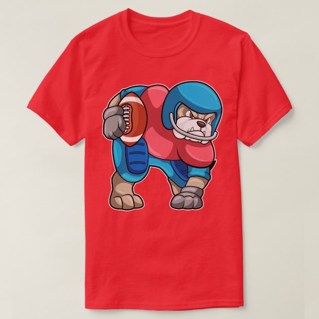 Camiseta Bulldog en deportes con casco (Diseño del anverso)