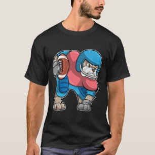 Camiseta Bulldog en deportes con fútbol y casco