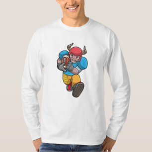 Camiseta Bulldog en deportes con fútbol y casco