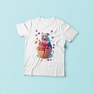 Camiseta Bulldog en la Copa de Café, amantes de los perros