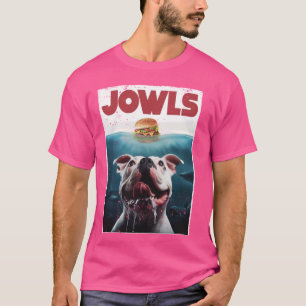 Camiseta Bulldog estadounidense gracioso jowls Burger Bully