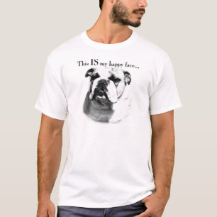 Camiseta Bulldog Feliz Cara