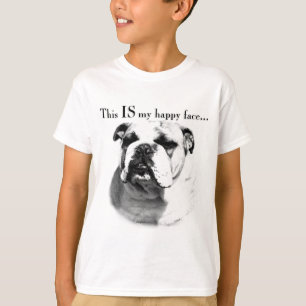 Camiseta Bulldog Feliz Cara
