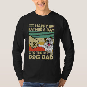 Camiseta Bulldog Feliz Día de la Padre 2019 al mejor padre