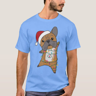 Camiseta Bulldog Feliz Navidad Fairy Lights Sweet Animals