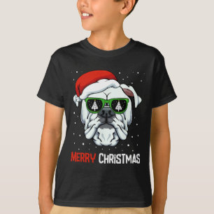 Camiseta Bulldog Feliz Navidad Pajama Cute Perro Santa Somb