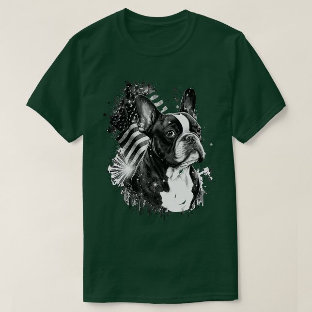 Camiseta Bulldog francés 4 de julio (Diseño del anverso)