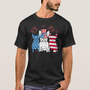 Camiseta Bulldog Francés 4 De Julio Perro Bandera Estadouni