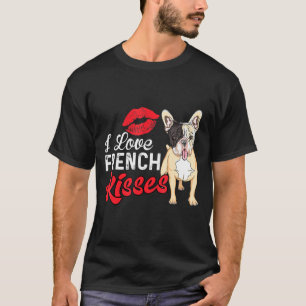Camiseta Bulldog francés - Amo los besos franceses