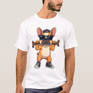 Camiseta Bulldog Francés Antiguo y Genial con Hueso de Dibu