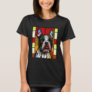 Camiseta Bulldog Francés - Arte Pop de Vidrio Pintado Color