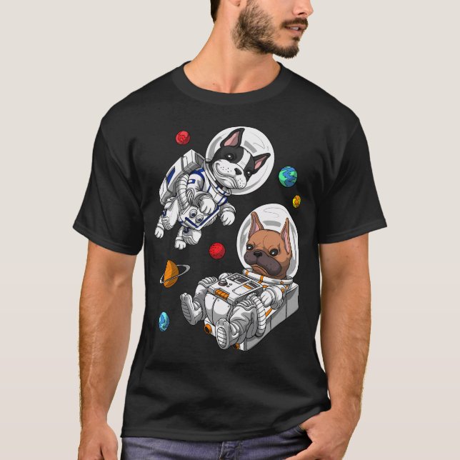 Camiseta Bulldog Francés Astronauta (Anverso)
