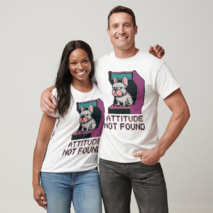 Camiseta Bulldog Francés Attitude Not Found Pixel Arcade