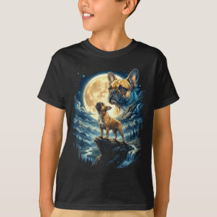 Camiseta Bulldog francés aullando a la luna meme animal 90s