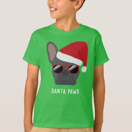 Camiseta Bulldog Francés Azul de Navidad
