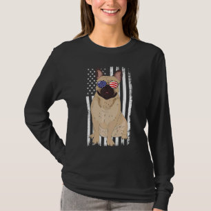 Camiseta Bulldog francés Bandera Americana Bulldog Patriota