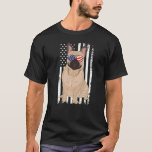 Camiseta Bulldog francés Bandera Americana Bulldog Patriota