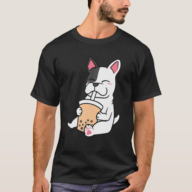 Camiseta Bulldog francés Boba Leche Tea Bubble Tea Lover JT (Anverso)