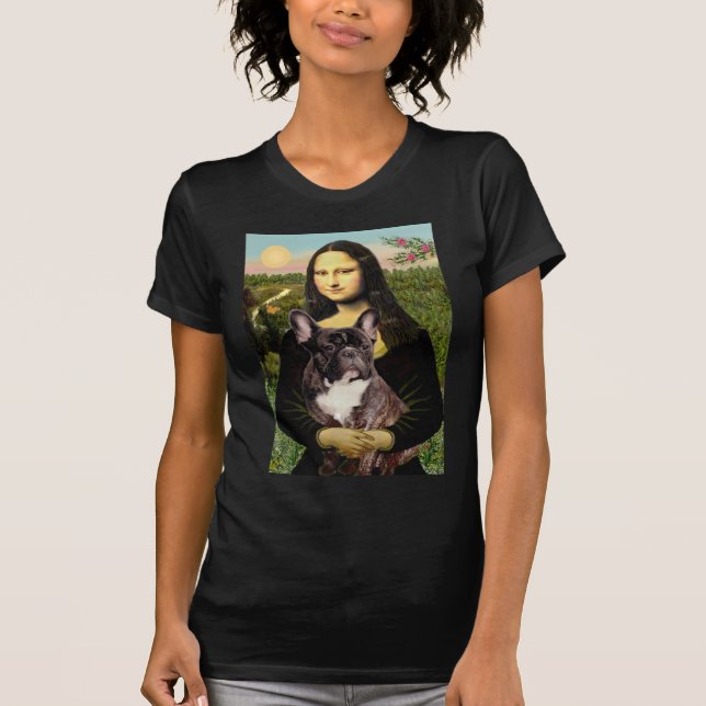 Camiseta Bulldog francés (br10) - Mona Lisa (Anverso)