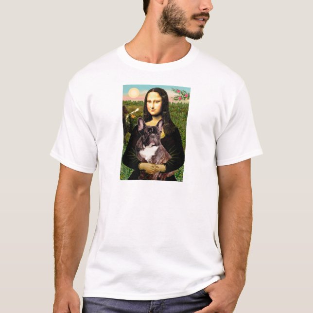 Camiseta Bulldog francés (br10) - Mona Lisa (Anverso)