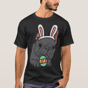 Camiseta Bulldog francés Bunny Cute Frenchie Perro Hombres 