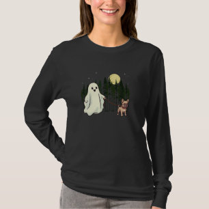 Camiseta Bulldog francés caminando Ghost Halloween niños di