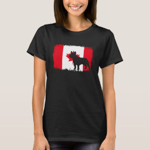 Camiseta Bulldog francés Canadá bandera de Canadá frenchies