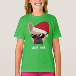 Camiseta Bulldog Francés Ciervo Claro de Luces de Navidad