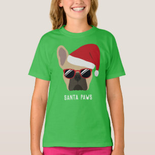 Camiseta Bulldog Francés Ciervo Claro de Luces de Navidad